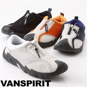 VANSPIRIT(ヴァンスピリット) センターファスナーモックシューズ VR2130 オレンジ M（25.0-25.5cm）