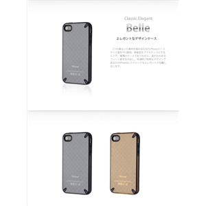 【iPhone4/4Sケース】Lafeada（ラフィーダ） Belle（ベル） BELLE4S-CB（ブラック）