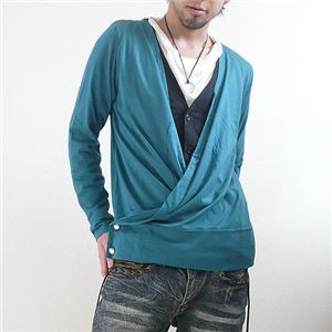カシュクールカットソーNEW グリーン Lサイズ - 拡大画像