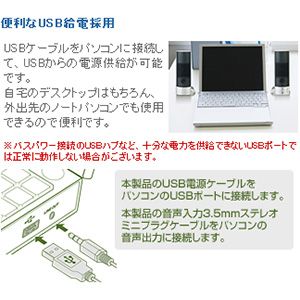 Princeton Dual Way Speaker　（USB給電PC用スピーカー）　シルバー PSP-DWS