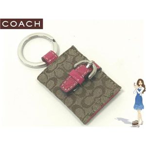 COACH（コーチ） キーホルダー シグネチャー ピクチャー フレーム キーフォブ ピンク S7327 - 拡大画像