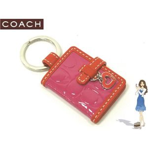 COACH（コーチ） キーホルダー エンボスド シグネチャー パテント ピクチャー フレーム キーフォブ 92348 - 拡大画像