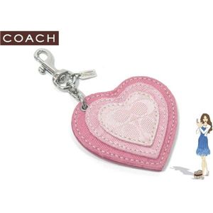 COACH（コーチ） キーホルダー オンブレ ハート チャーム キーフォブ 92441 - 拡大画像