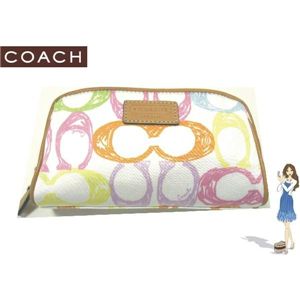 COACH（コーチ） スクリブル コスメティック ポーチ 42521 - 拡大画像