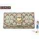 COACH（コーチ） ソーホー シグネチャー チェックブック ３つ折り長財布 ゴールド 42060 - 縮小画像1