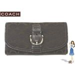 COACH(コーチ) ソーホー シグネチャー チェックブック 3つ折り長財布 ブラウン 42060