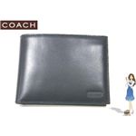 COACH(コーチ) イングリッシュ ブライドル パスケース ID ウォレット 2つ折り財布 ブラック S6485
