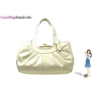 COACH(コーチ) エルゴ パテント レザー プリーテッド フレームド サッチェル ホワイト 12520 - 拡大画像