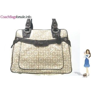 COACH(コーチ) ペネロピ オプ アート サッチェル バッグ ブラウン 13147 - 拡大画像