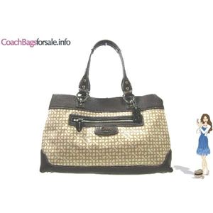 COACH(コーチ) ペネロピ オプ アート ショッパー バッグ ブラウン 13532 - 拡大画像
