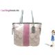 COACH(コーチ) シグネチャー ストライプ ソリッド トートバッグ ピンク 13280 - 縮小画像1