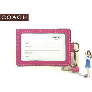 COACH(コーチ) IDカードネックストラップ シグネチャー ランヤード ピンク 60357 - 拡大画像