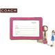 COACH(コーチ) IDカードネックストラップ シグネチャー ランヤード ピンク 60357 - 縮小画像1