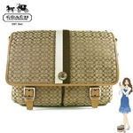 COACH（コーチ） メッセンジャーバッグ ボヤージュ シグネチャー カーキ 70183