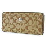 COACH（コーチ） 長財布 シグネチャー アコーディオン ジップ アラウンド ブラウン 41970