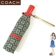COACH（コーチ） 折りたたみ傘 シグネチャー バックル アンブレラ 60494 ブラック／レッド - 縮小画像1