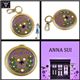Anna Sui(アナスイ) フクロウモチーフ サークルキーホルダー パープル/ゴールド - 縮小画像2