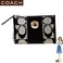 【入荷待ち】
            Coach(コーチ) 小銭入れ シグネチャー ストライプ ミニ スキニー ブラック 42255