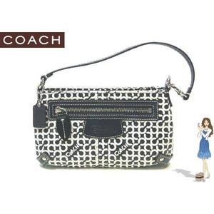 Coach(コーチ) バッグ シグネチャー ペネロピ オプ アート キャパシティ リストレット ブラック 42373