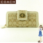 【訳あり】Coach(コーチ) アコーディオン ジップ アラウンド 長財布 クリケット シグネチャー ライトカーキ 42660 【訳あり】Coach(コーチ) アコーディオン ジップ アラウンド 長財布 クリケット シグネチャー ライトカーキ 42660|