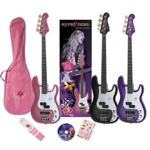 GYPSY ROSE（ジプシーローズ） ベースギター・セット GRB1K シャンパンパープル