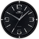 TECHNOS（テクノス）　型壁掛け時計　W-538　BK（ブラック）