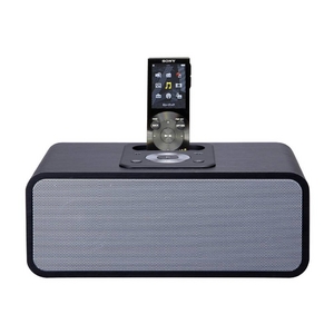 シンプルで美しい「R」曲線ライン WALKMAN 対応スピーカー SG-W20 ブラック - 拡大画像