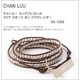 CHAN LUU(チャンルー) ラップブレスレット BS-1289 クリア クオーツ&ブラウン レザー