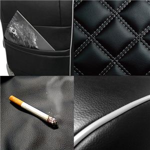 Dohm製 本革調シートカバー DIAモデル パッソ用 【D-T77】 2列シート ナチュラルグレーステッチ