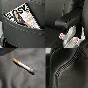 Dohm製 本革調シートカバー Basicモデル エルグランド用 【B-N31】 3列 ブラック 1台分