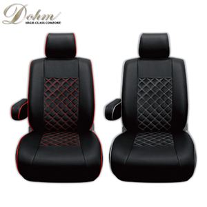 【シートカバーフリード用】Dohm製 本革調 DIAモデル フリードスパイク用 【D-H56】 2列 ナチュラルグレーステッチ 1台分