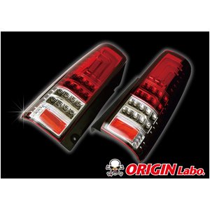 ジムニー JB23 LED TAIL TUBE(LED チューブ テール)　TYPE インナークローム/アウターレッドクリア左右セット