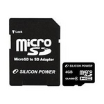 シリコンパワー 4GBマイクロSDHCカ-ド(CLASS6) 5枚セット SP004GBSTH006V10-SP×5P