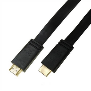 ミヨシ(MCO) イ-サネット対応フラットHDMIケーブル 19ピン→19ピン 1m HDM-HEHF15/BK