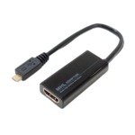 ミヨシ（MCO） スマートフォン用HDMI変換アダプタ（MHLアダプタ） USA-M02BK