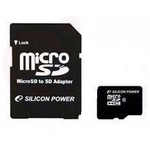 シリコンパワー　16GBマイクロSDHCカ-ド(CLASS10）　5枚セット　SP016GBSTH010V10-SP×5P