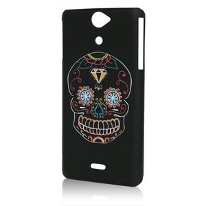 ブライトンネット　docomo with series XperiaTM AX SO-01E用ラバーコーティングケースBM-XPR11RC/SKULL