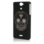 ブライトンネット　docomo with series XperiaTM AX SO-01E用ラバーコーティングケースBM-XPR11RC/SKULL