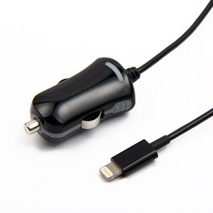 ブライトンネット　iPhone/iPad/iPod用Lightningコネクタ付きカーチャージャー　BK【MFI認証】　BI-LITCARCH/BK