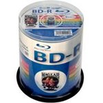 BD-R録画用メディア6倍速　レーベル ワイドタイプ プリンタブル白 100枚スピンドル×５個セット　 HDBD-R6X100SP-5P