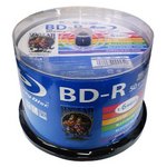 BD-R録画用メディア6倍速　レーベル ワイドタイプ プリンタブル白 50枚スピンドル　 HDBD-R6X50SP