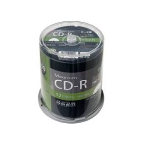 デ‐タ用CD-Rメディア52倍速　レーベル ワイドタイプ プリンタブル白100枚スピンドルMXCR80GP100