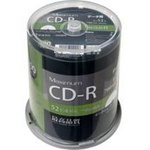 デ‐タ用CD-Rメディア52倍速　レーベル ワイドタイプ プリンタブル白100枚スピンドルMXCR80GP100
