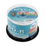 BD-R録画用メディア4倍速　レーベル ワイドタイプ プリンタブル白 50枚 スピンドル LTH HDBDR130YP50L