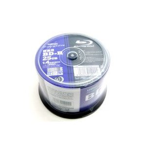 BD-R録画用メディア4倍速　レーベル ワイドタイプ プリンタブル白 50枚 スピンドル LTH　　 HDP BDR4X50P