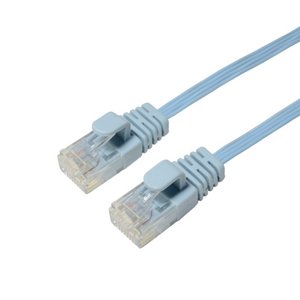 ミヨシ(MCO) カテゴリー6 フラットLANケーブル 0.5m 10本セットTWU-65BL