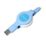 ミヨシ(MCO) 巻き取りライトニングケーブル SLC-M10/BL(MFI認証品）