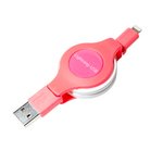 ミヨシ(MCO) 巻き取りライトニングケーブル SLC-M10/PK(MFI認証品）