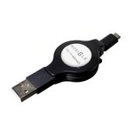 ミヨシ マイクロUSB巻き取りケーブル SMC-10／WHBK