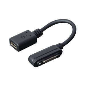 ミヨシ マグネット-microUSB変換アダプタ　ブラック　SXA-M02/BK
